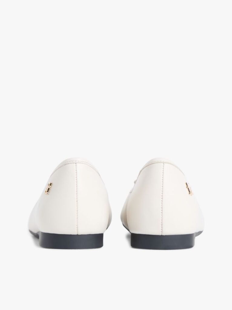 Beige TH Monogram Leather Ballerinas  Women
