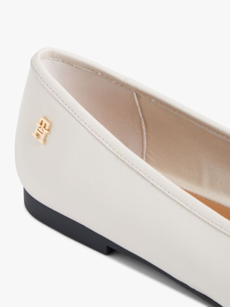 Beige TH Monogram Leather Ballerinas  Women