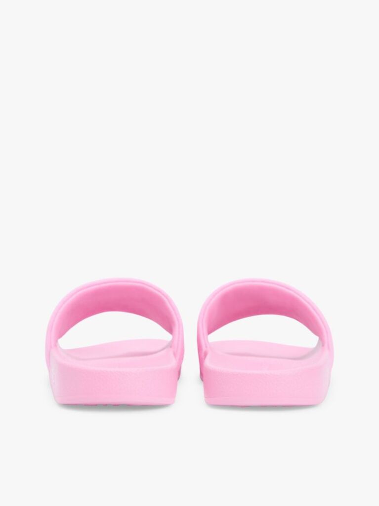 Pink Logo Embroidery Canvas Pool Slides  Women