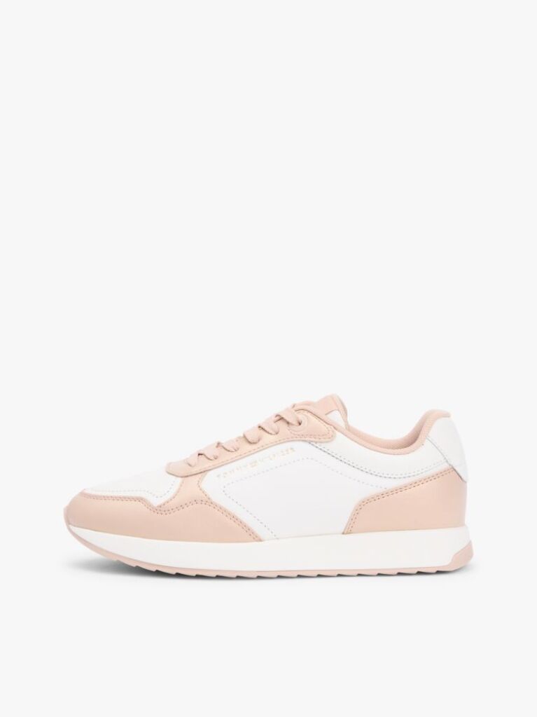 Multi Metallic Logo Leather Serrated Trainers  Women