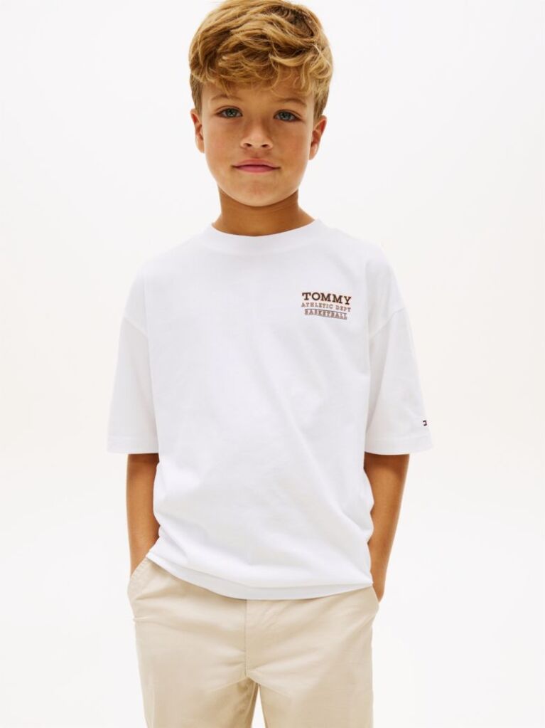 White Back Graphic Crew Neck T-Shirt  Boys