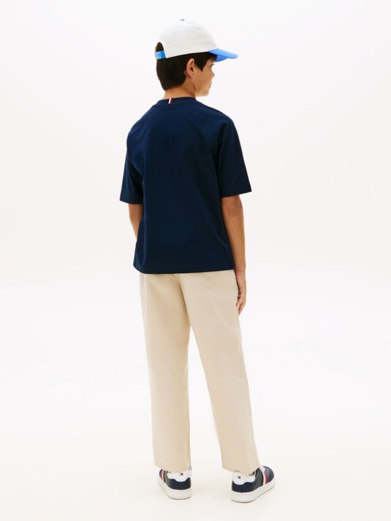 Blue Smiley Flag Logo Jersey T-Shirt  Boys