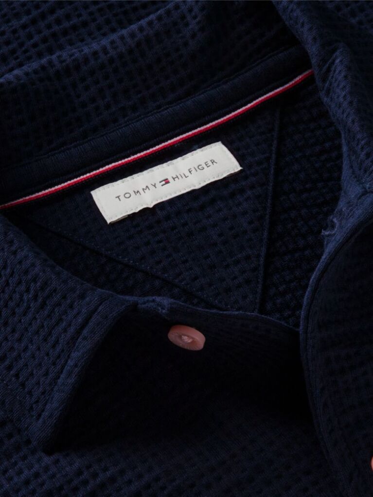 Blue Relaxed Fit Seersucker Short Sleeve Shirt  Boys