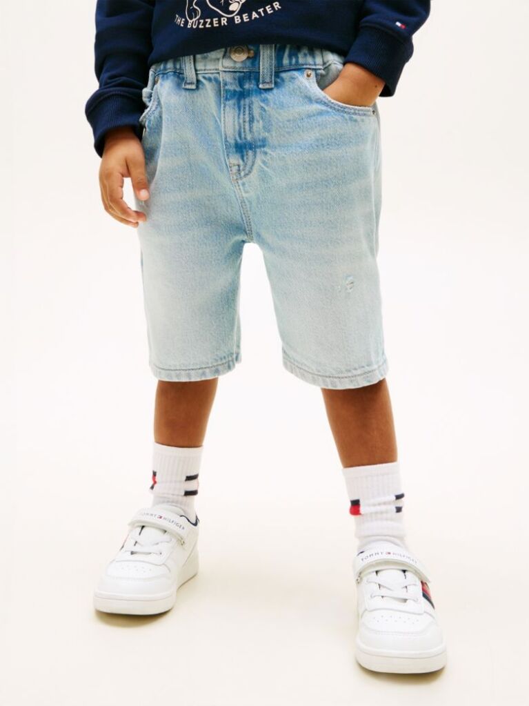 Denim Distressed Straight Leg Denim Shorts  Boys