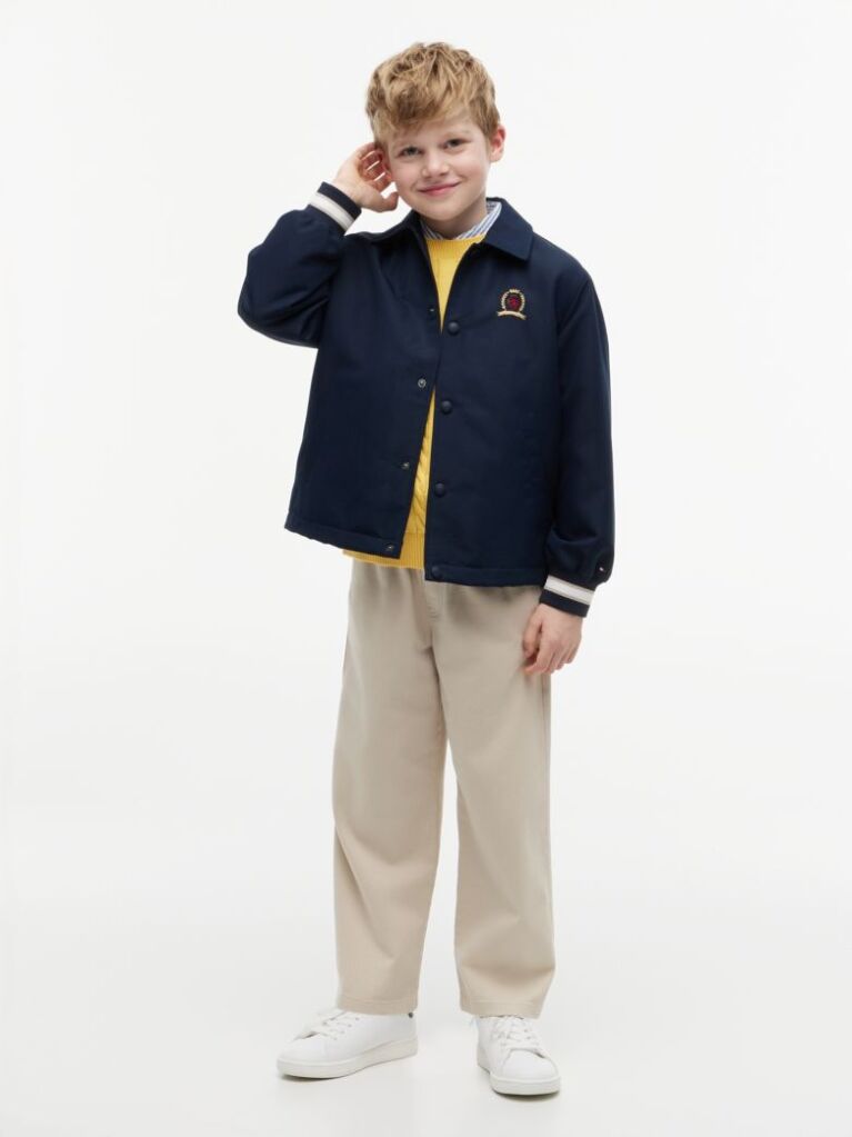 Blue Crest Logo Relaxed Coach Jacket  Boys