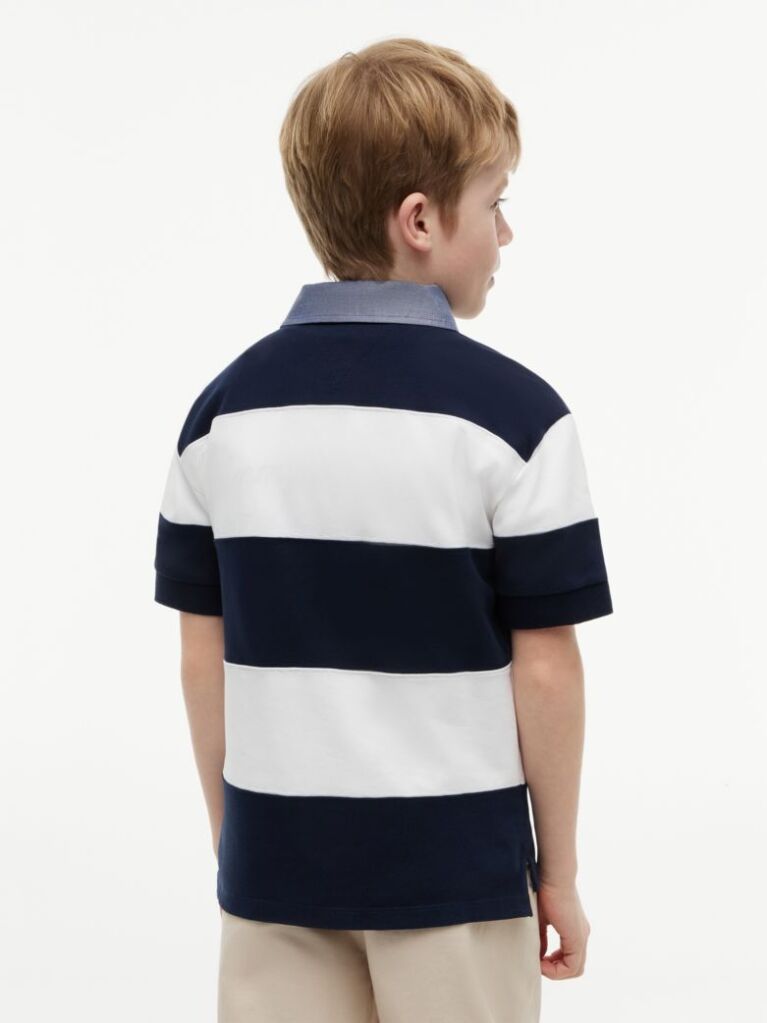 Multi Regular Fit Rugby Stripe Polo Shirt  Boys