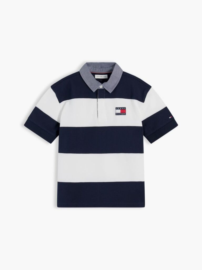 Multi Regular Fit Rugby Stripe Polo Shirt  Boys