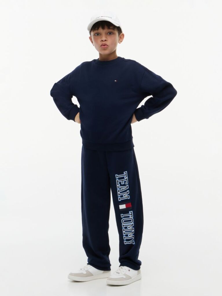Blue Wide Cuffed Leg Joggers  Boys