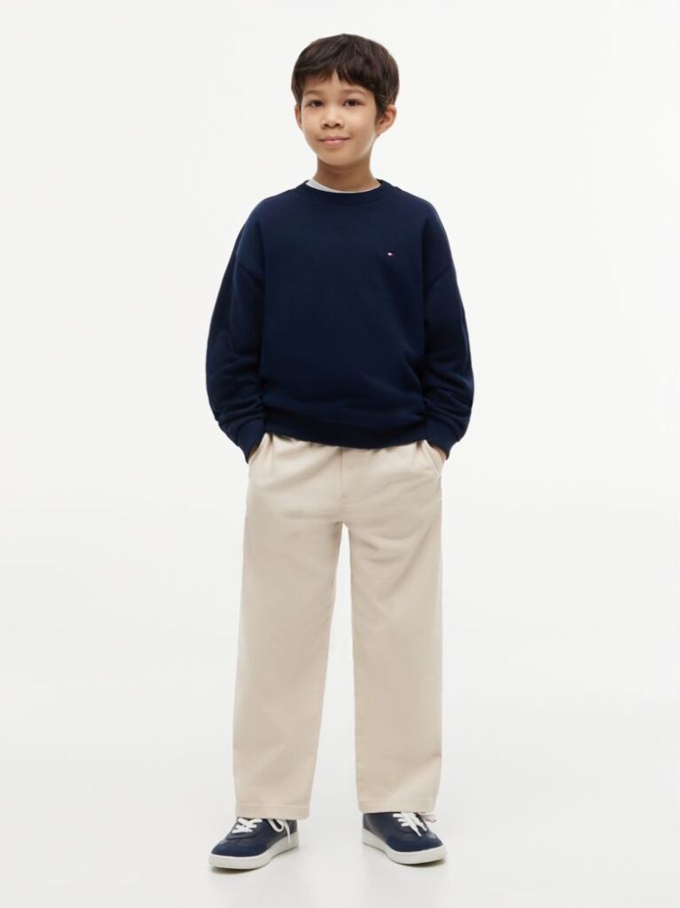 Blue Flag Embroidery Exaggerated Seam Jumper  Boys