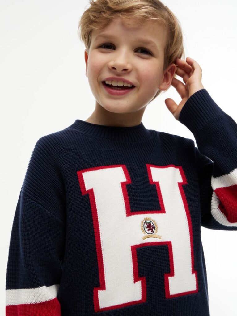 Blue Logo Graphic Jumper  Boys