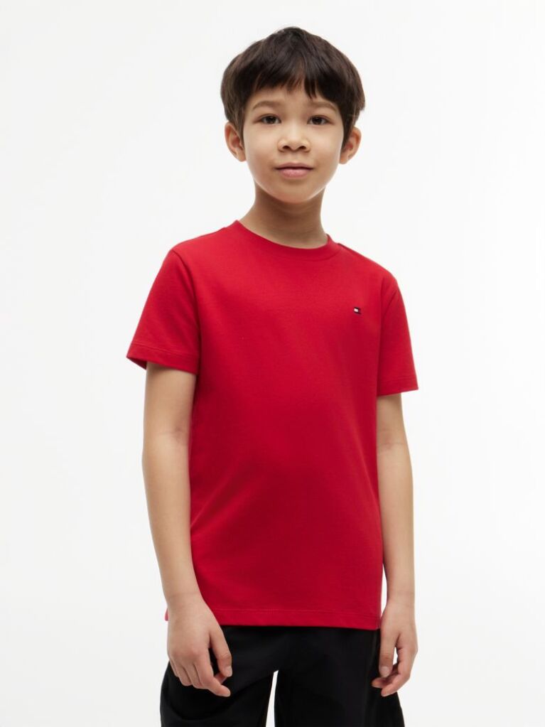 Red Crew Neck T-Shirt  Boys