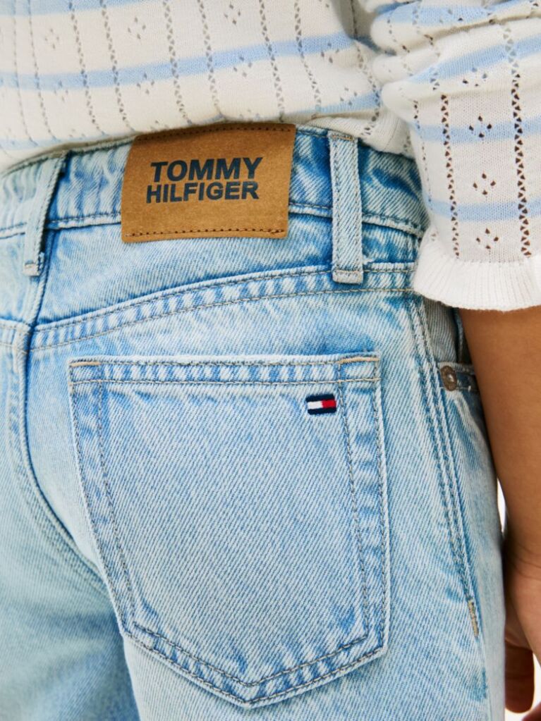 Blue Distressed Flared Leg Jeans  Girls