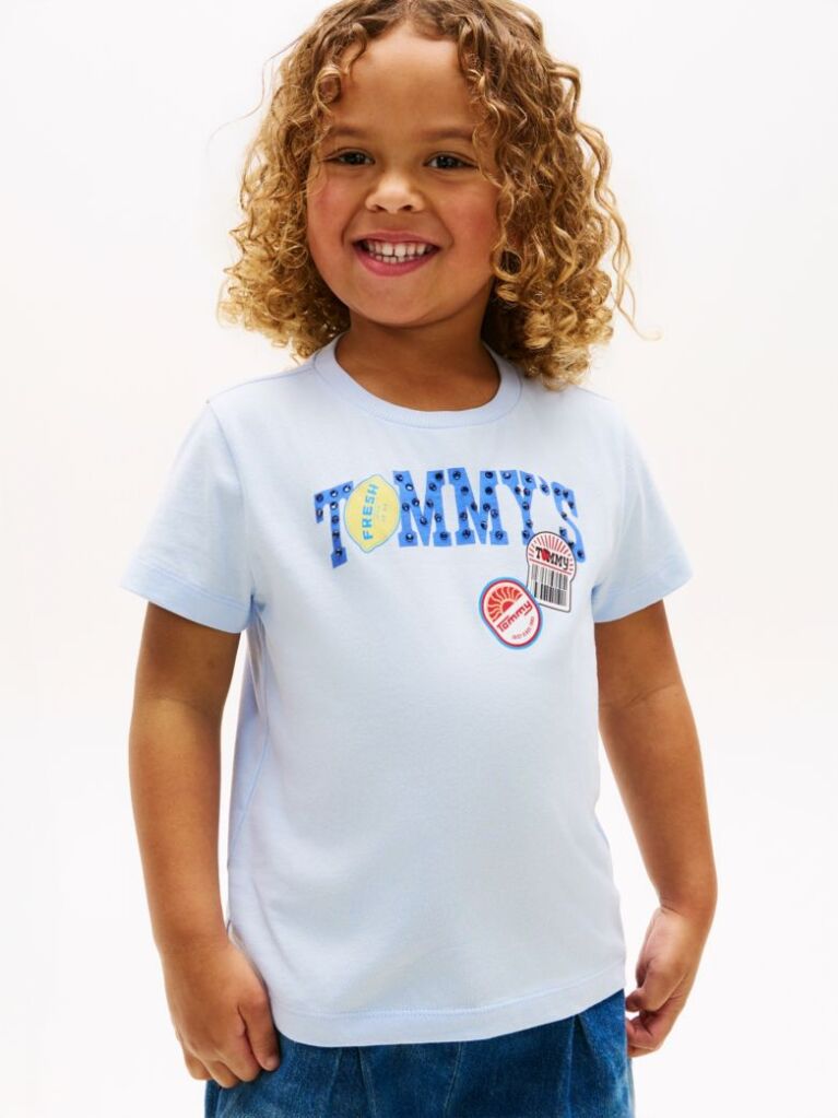 Blue Fruit Logo Jersey T-Shirt  Girls