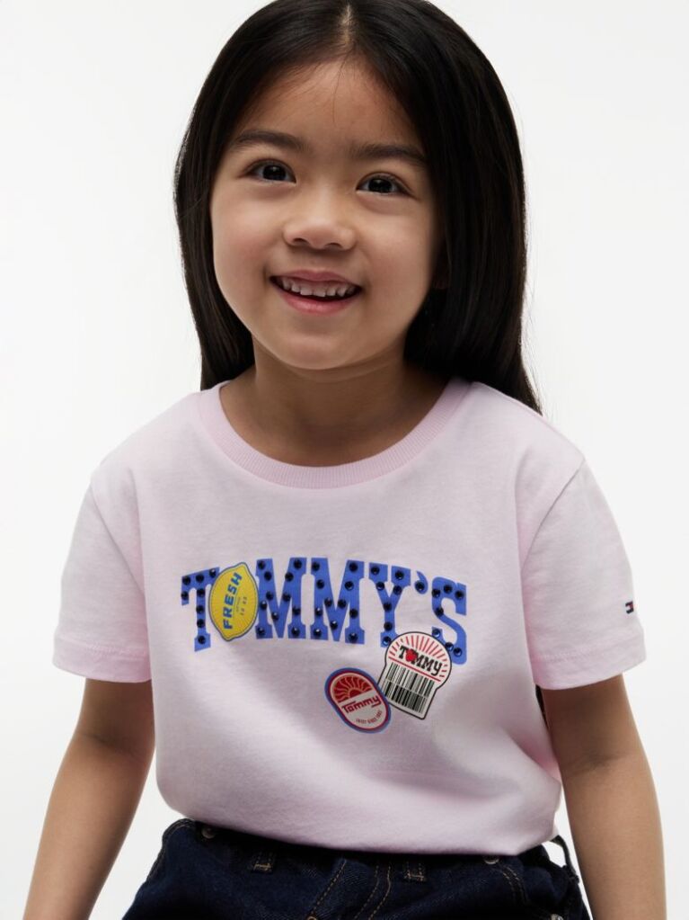 Pink Fruit Logo Jersey T-Shirt  Girls