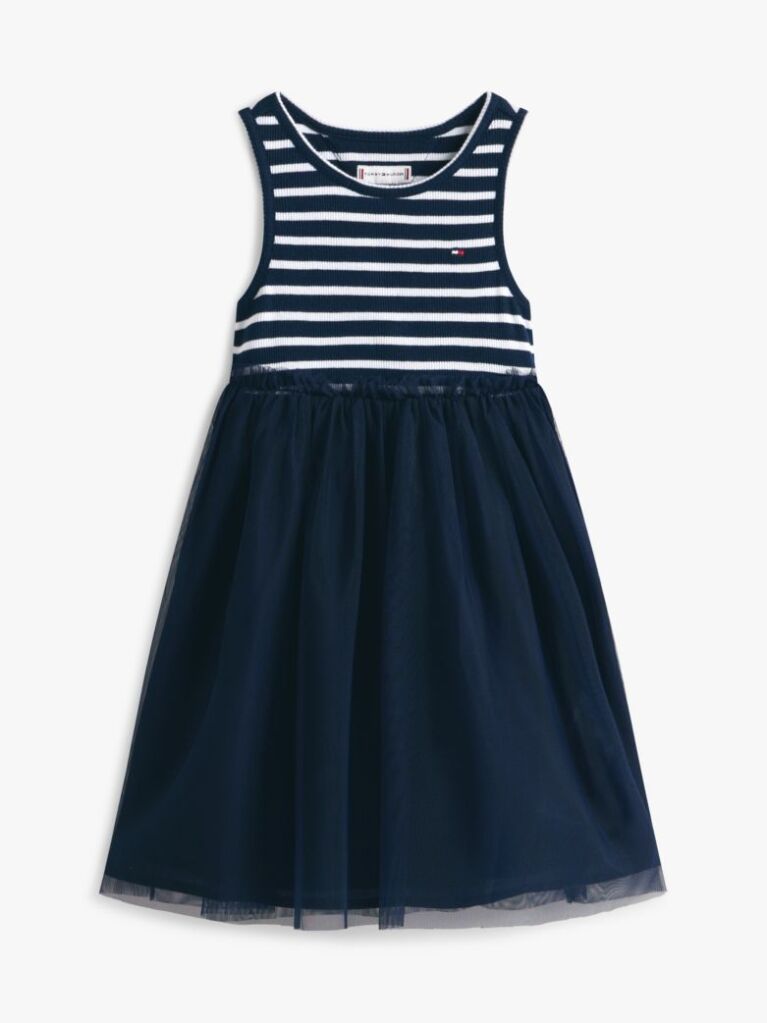 Multi Tulle Sleeveless Fit And Flare Dress  Girls