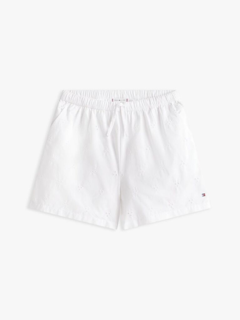 White Broderie Anglaise Wide Leg Shorts  Girls
