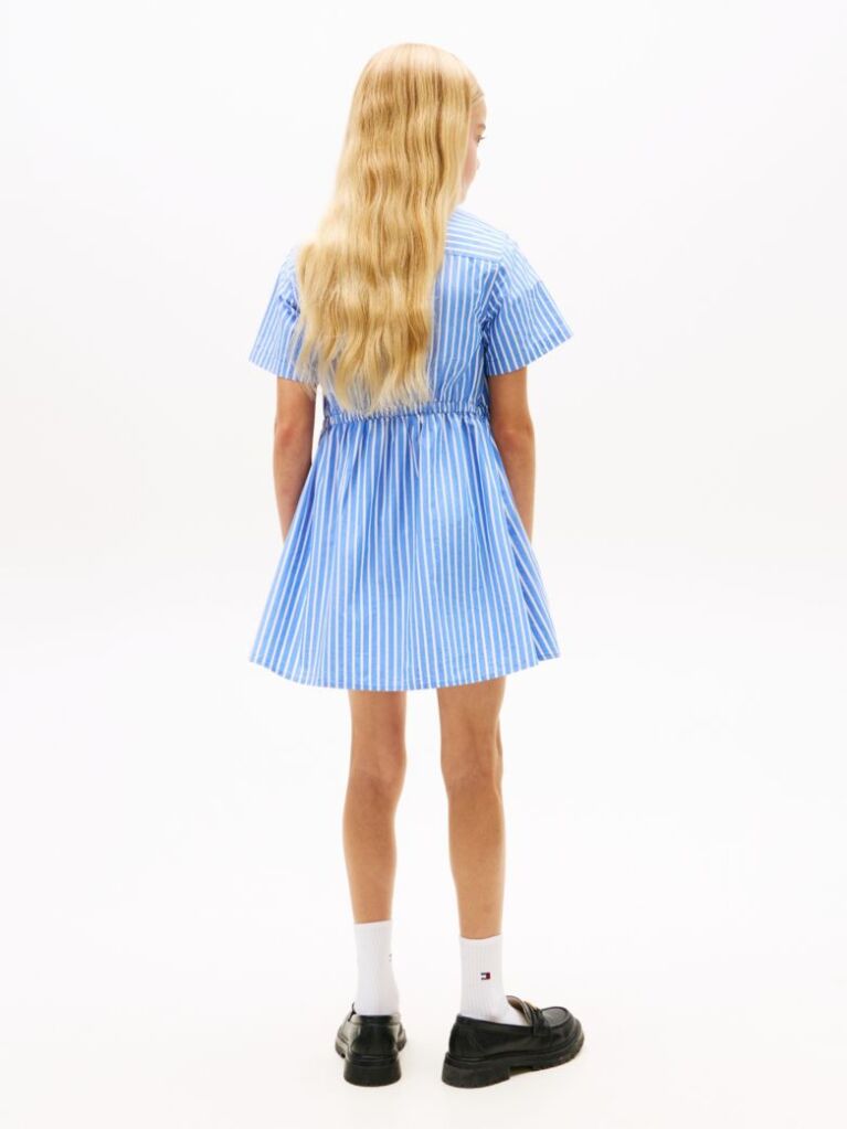 Multi Stripe Poplin Shirt Dress  Girls