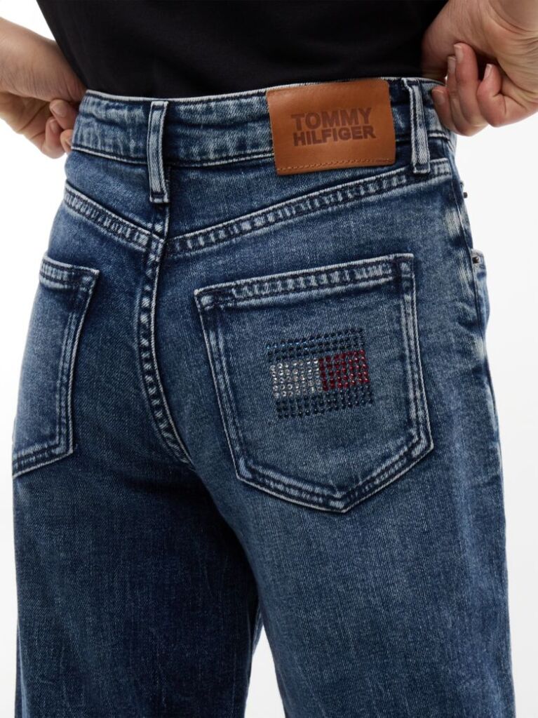 Denim Wide Barrel Leg Jeans  Girls