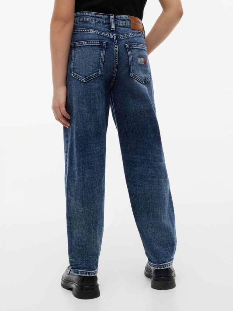 Denim Wide Barrel Leg Jeans  Girls
