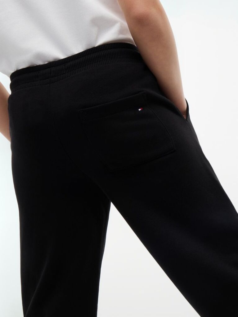 Black Rhinestone Relaxed Terry Joggers  Girls