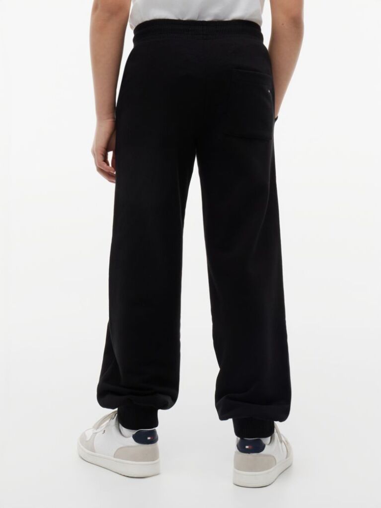 Black Rhinestone Relaxed Terry Joggers  Girls