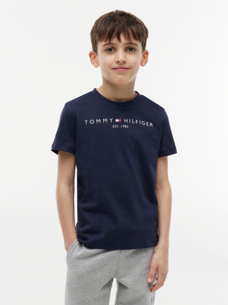 Blue Essential Organic Cotton Logo T-Shirt  Kids Unisex