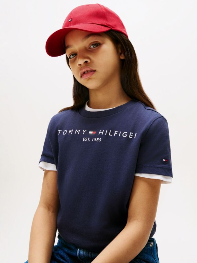 Blue Essential Organic Cotton Logo T-Shirt  Kids Unisex