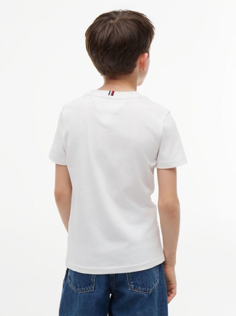 White Essential Organic Cotton Logo T-Shirt  Kids Unisex