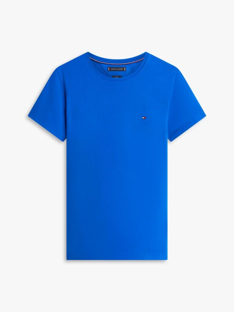 Blue Flag Embroidery Slim Fit T-Shirt  Men