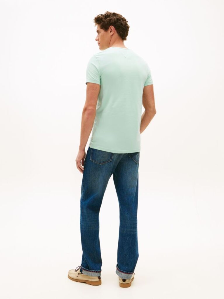 Green Flag Embroidery Slim Fit T-Shirt  Men