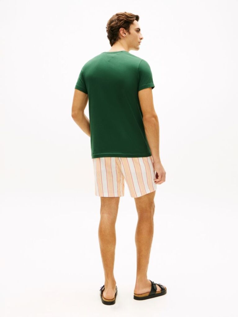 Green Flag Embroidery Slim Fit T-Shirt  Men