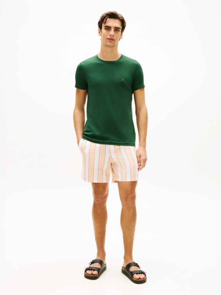 Green Flag Embroidery Slim Fit T-Shirt  Men