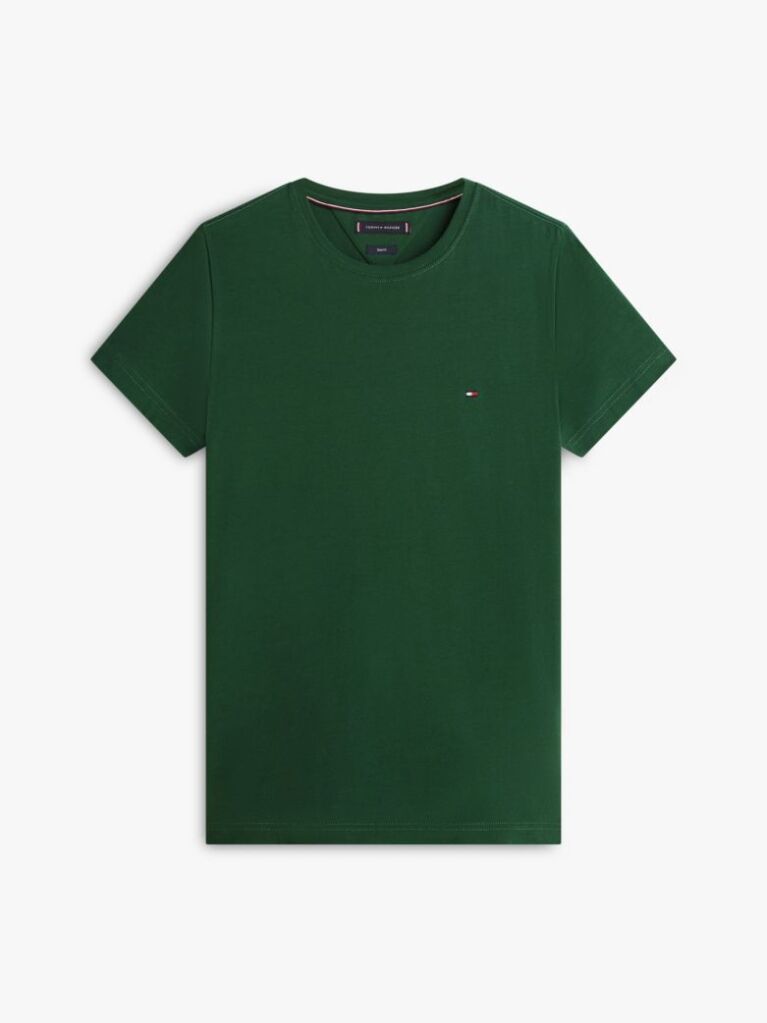 Green Flag Embroidery Slim Fit T-Shirt  Men