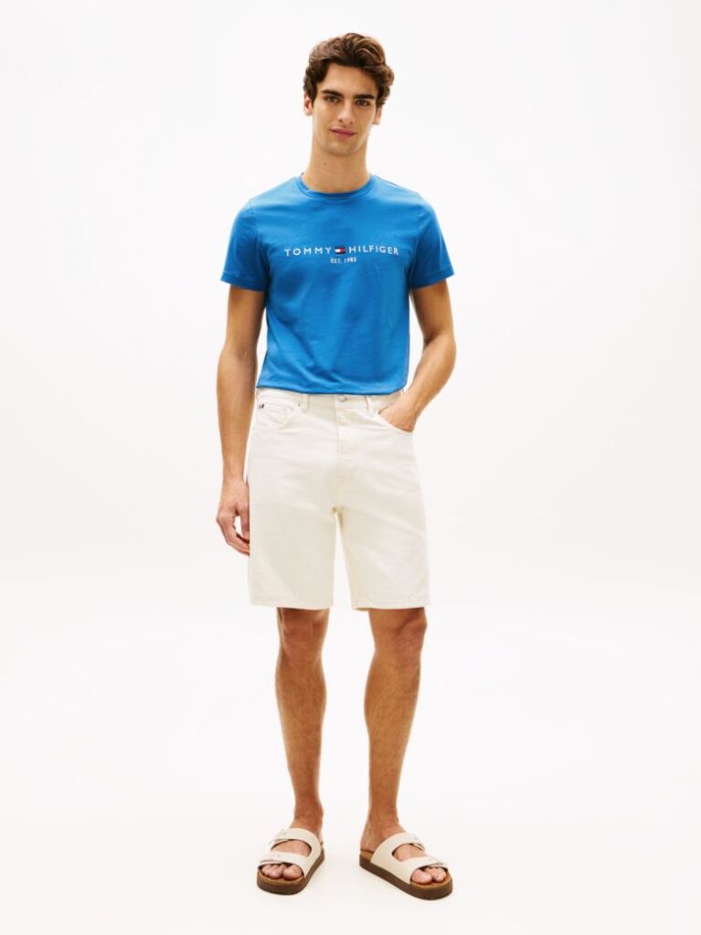 Blue Logo Slim Fit Jersey T-Shirt  Men