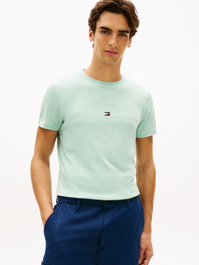 Green Logo Slim Fit Jersey T-Shirt  Men