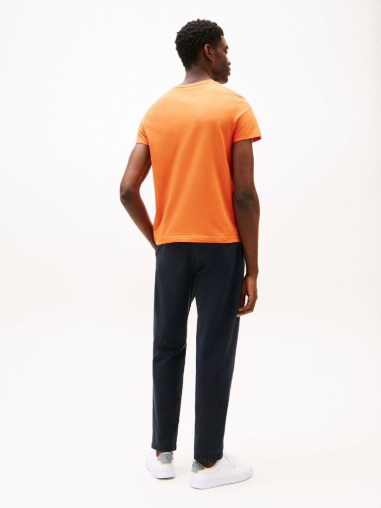 Orange Logo Slim Fit Jersey T-Shirt  Men