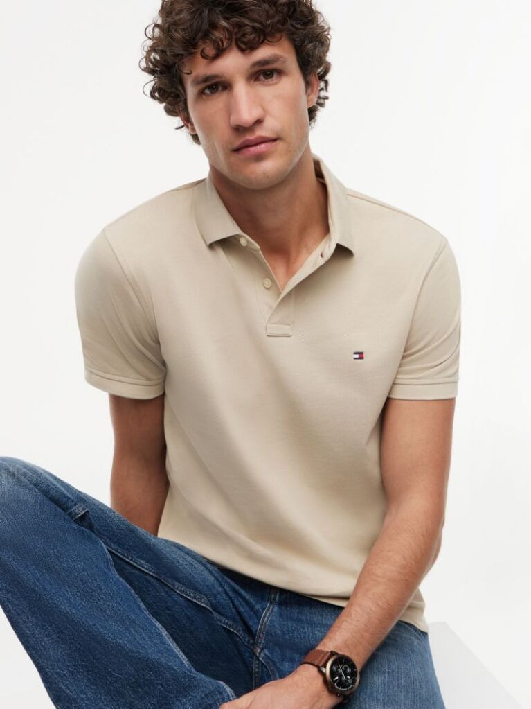 Beige 1985 Collection Regular Fit Pique Polo  Men