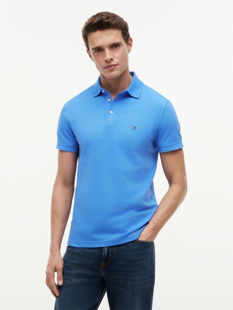 Blue 1985 Collection Slim Fit Pique Polo  Men