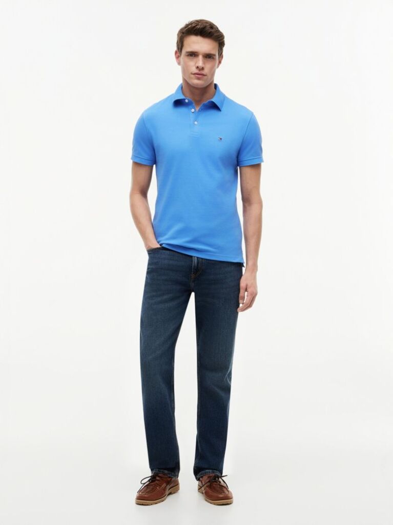 Blue 1985 Collection Slim Fit Pique Polo  Men
