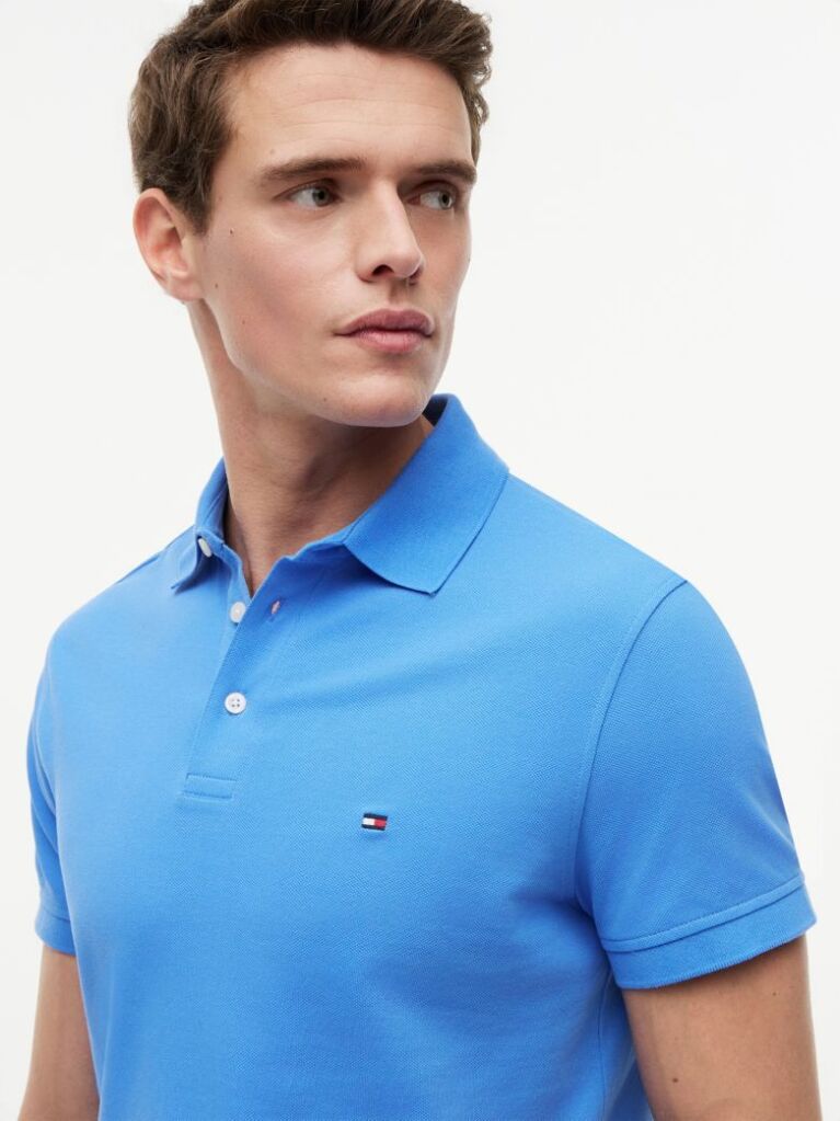 Blue 1985 Collection Slim Fit Pique Polo  Men