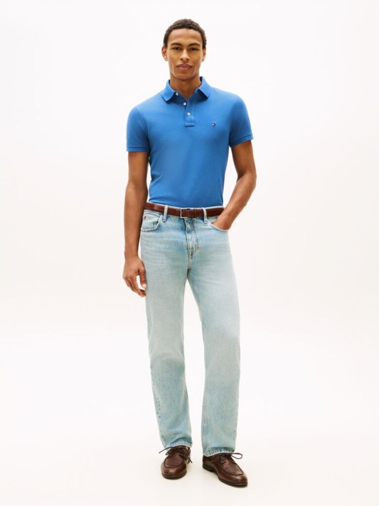 Blue 1985 Collection Slim Fit Pique Polo  Men