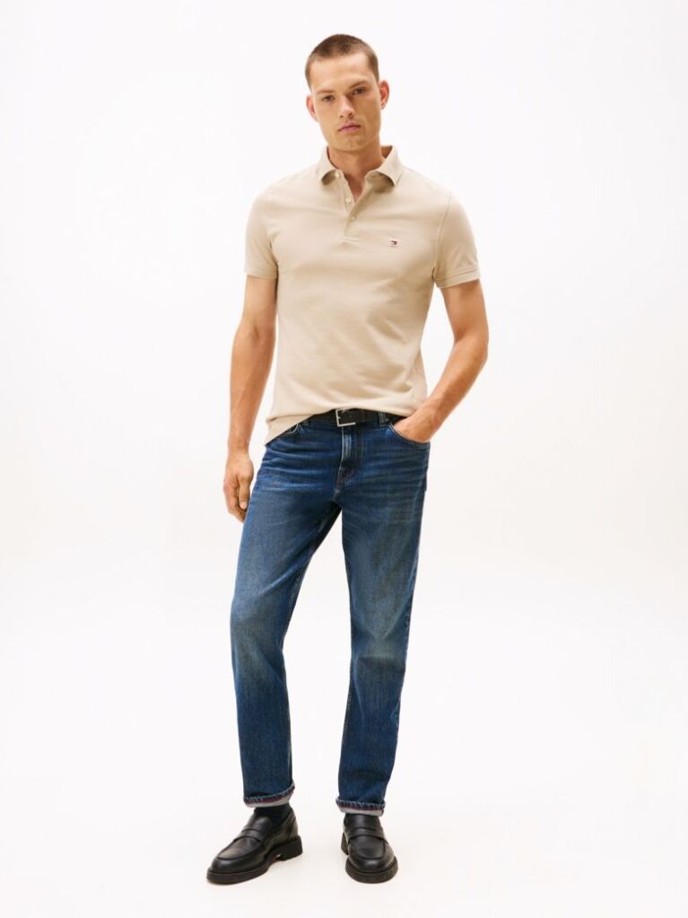 Beige 1985 Collection Slim Fit Pique Polo  Men