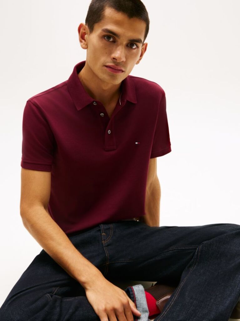 Red 1985 Collection Slim Fit Pique Polo  Men