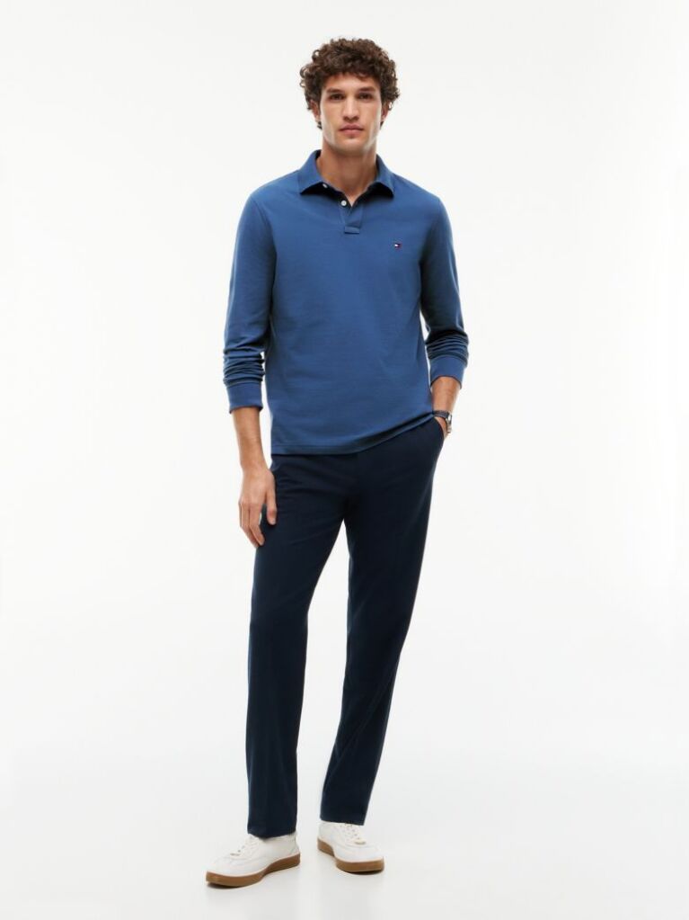 Blue 1985 Collection Regular Fit Long Sleeve Polo  Men