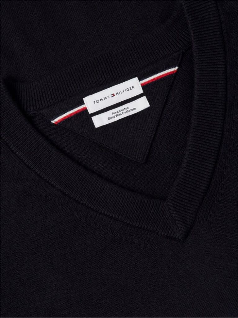 Black V-Neck Regular Fit Jumper  Men