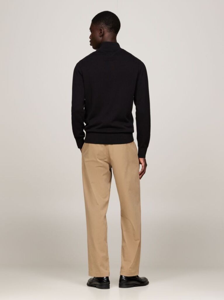 Black Zip-Neck Jumper  Men