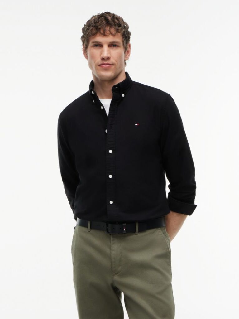 Black Heritage Regular Fit Oxford Shirt  Men