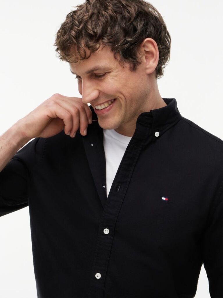 Black Heritage Regular Fit Oxford Shirt  Men