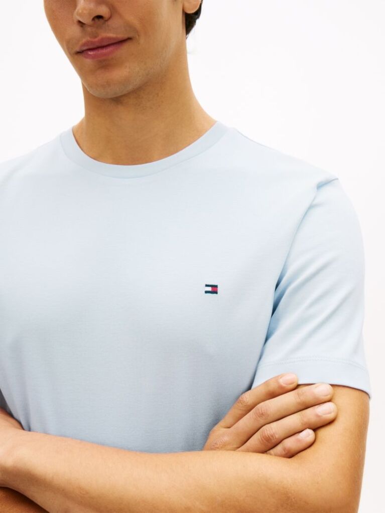 Blue Interlock Knit T-Shirt  Men