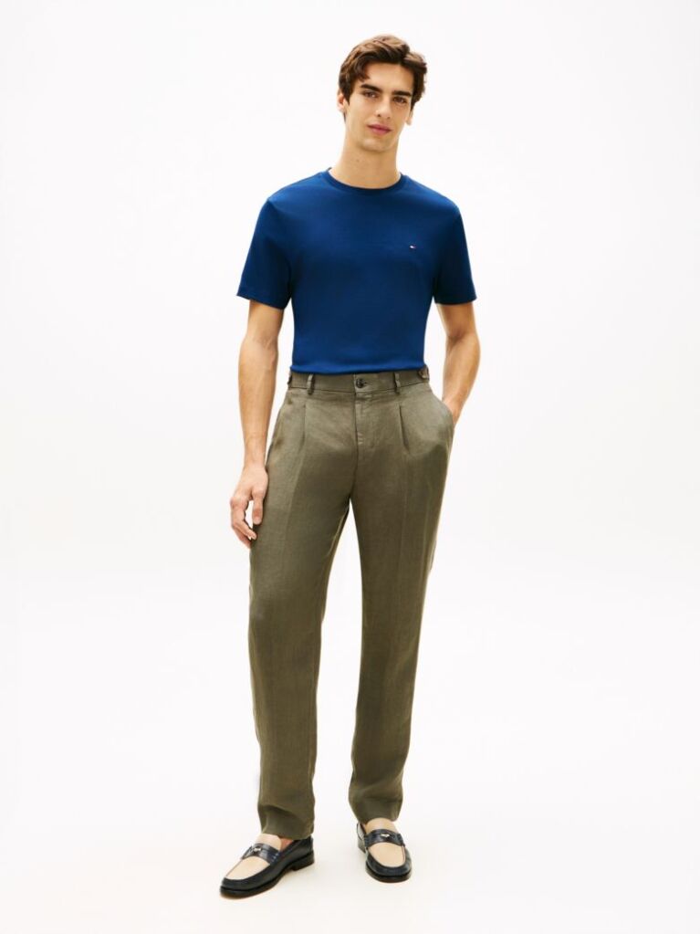 Blue Interlock Knit T-Shirt  Men